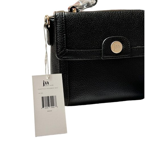 Jessica Moore Essentials‎ Crossbody Bag, Black Pebbled Leather, Compact Design - Picture 6 of 6